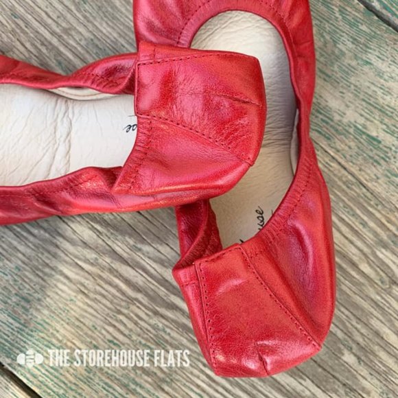 Storehouse Flats Oil Tanned Cherry Red - Picture 2 of 4